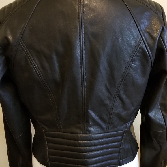 Pamela Dennis Faux Leather Moto Jacket 1X - Picture 5 of 8